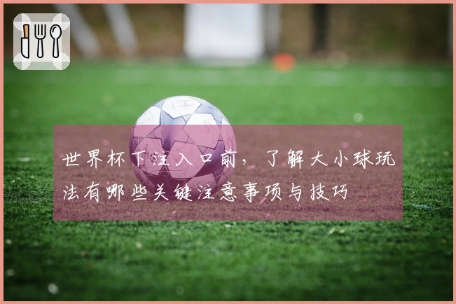 世界杯下注入口前，了解大小球玩法有哪些关键注意事项与技巧
